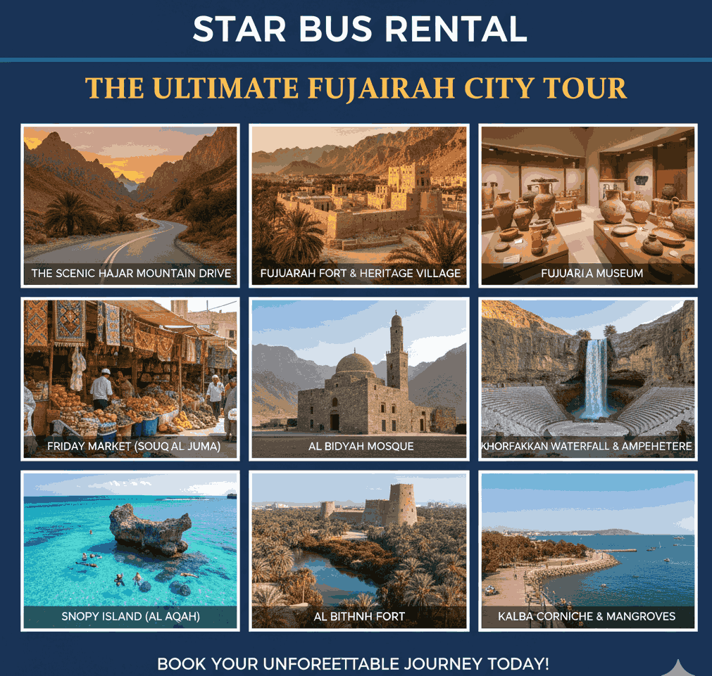 Fujairah City Tour Bus Rental for Sightseeing & Group Travel