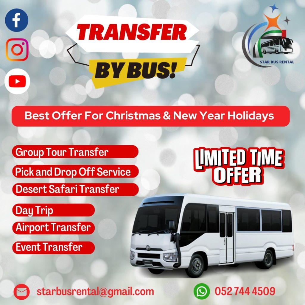 New Year Christmas Celebration Bus Transfer DUBAI