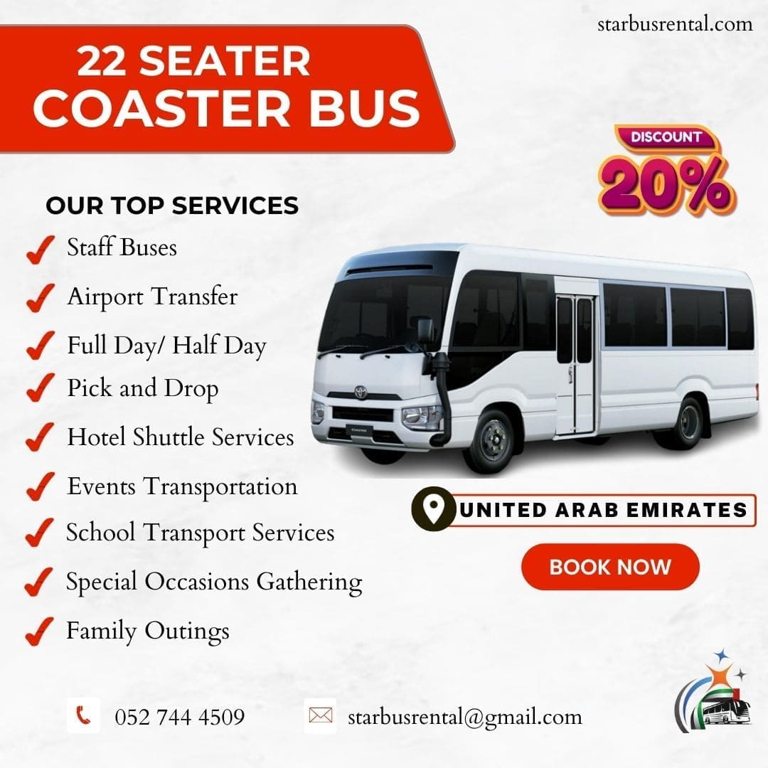 22 Seater Coaster For Rent Star Bus Rental