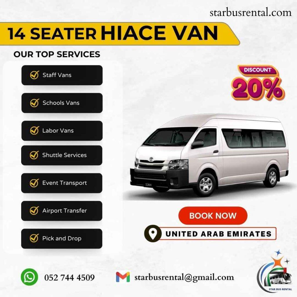 14 Seater Hiace For Rent