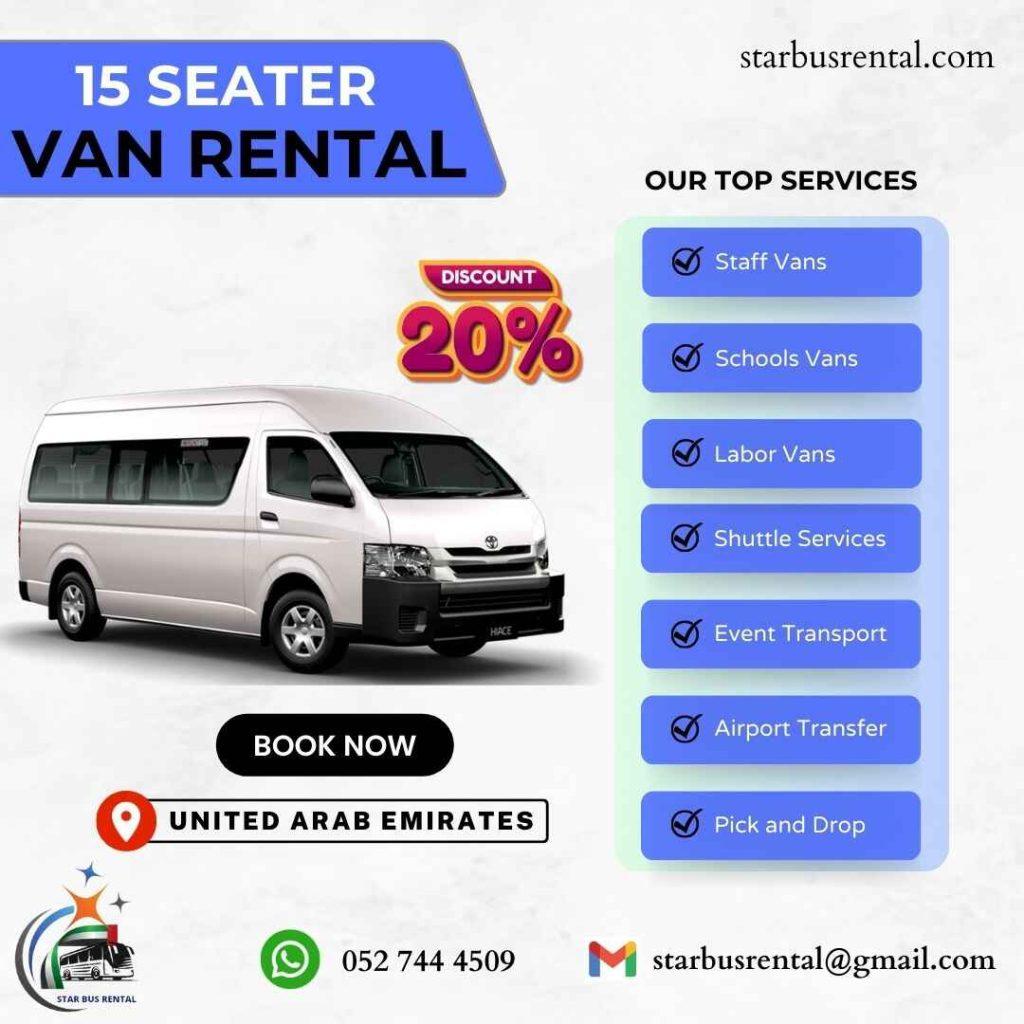 15 seater hiace for rent