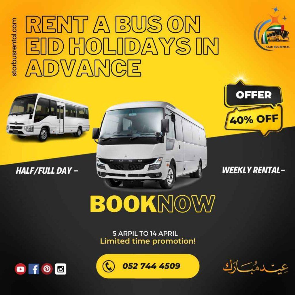 Rent a Bus On Eid Holidays in advance
