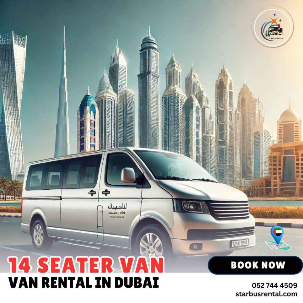 14 seater van for rent in dubai with driver