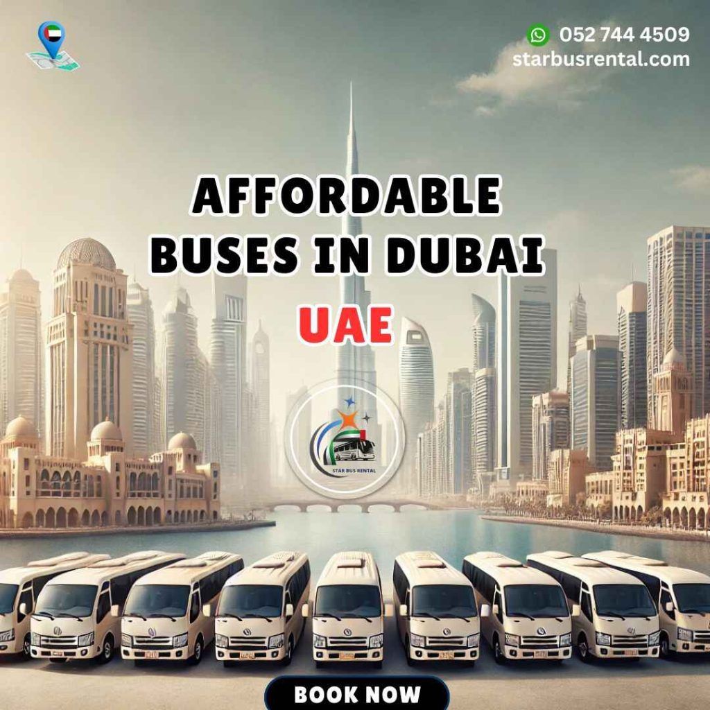 Bus rental Dubai for convenient group transportation and events.