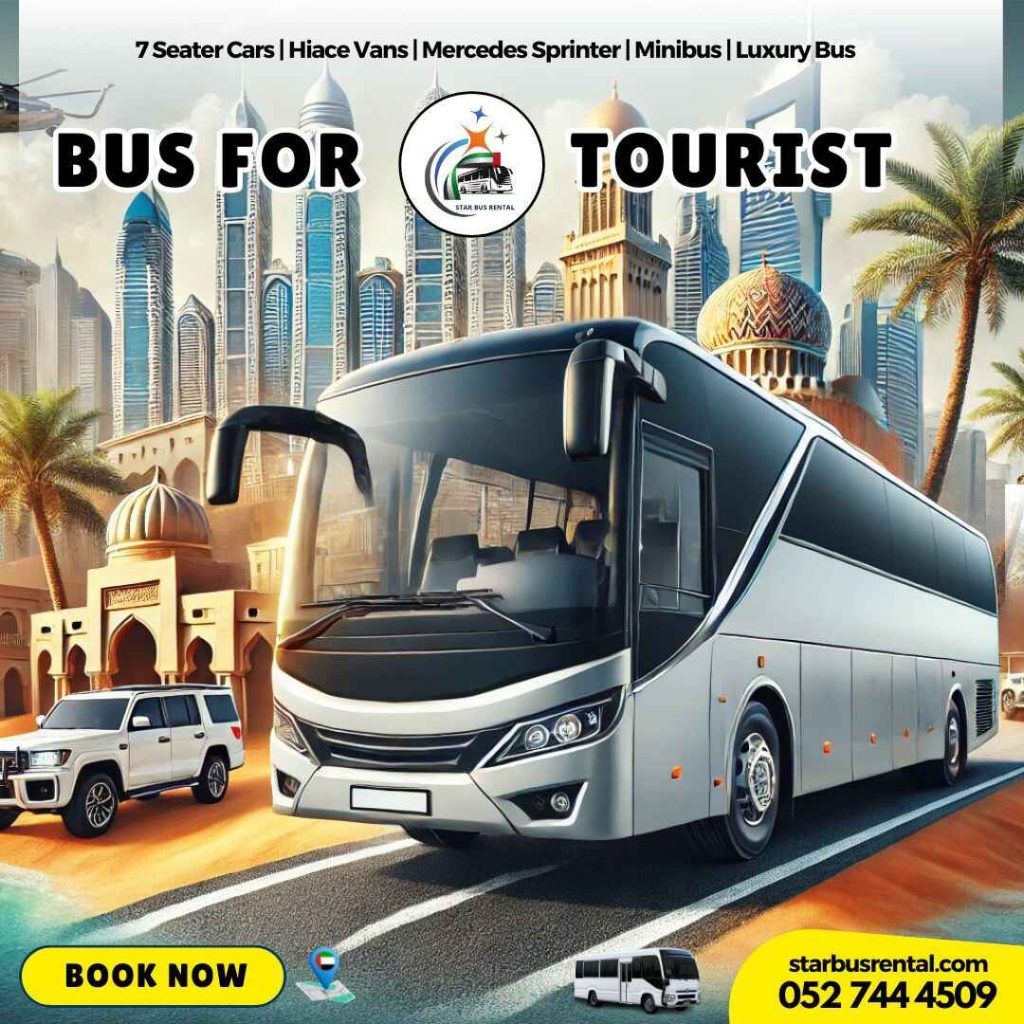 Rent a tourist bus in Dubai for sightseeing and group tours.