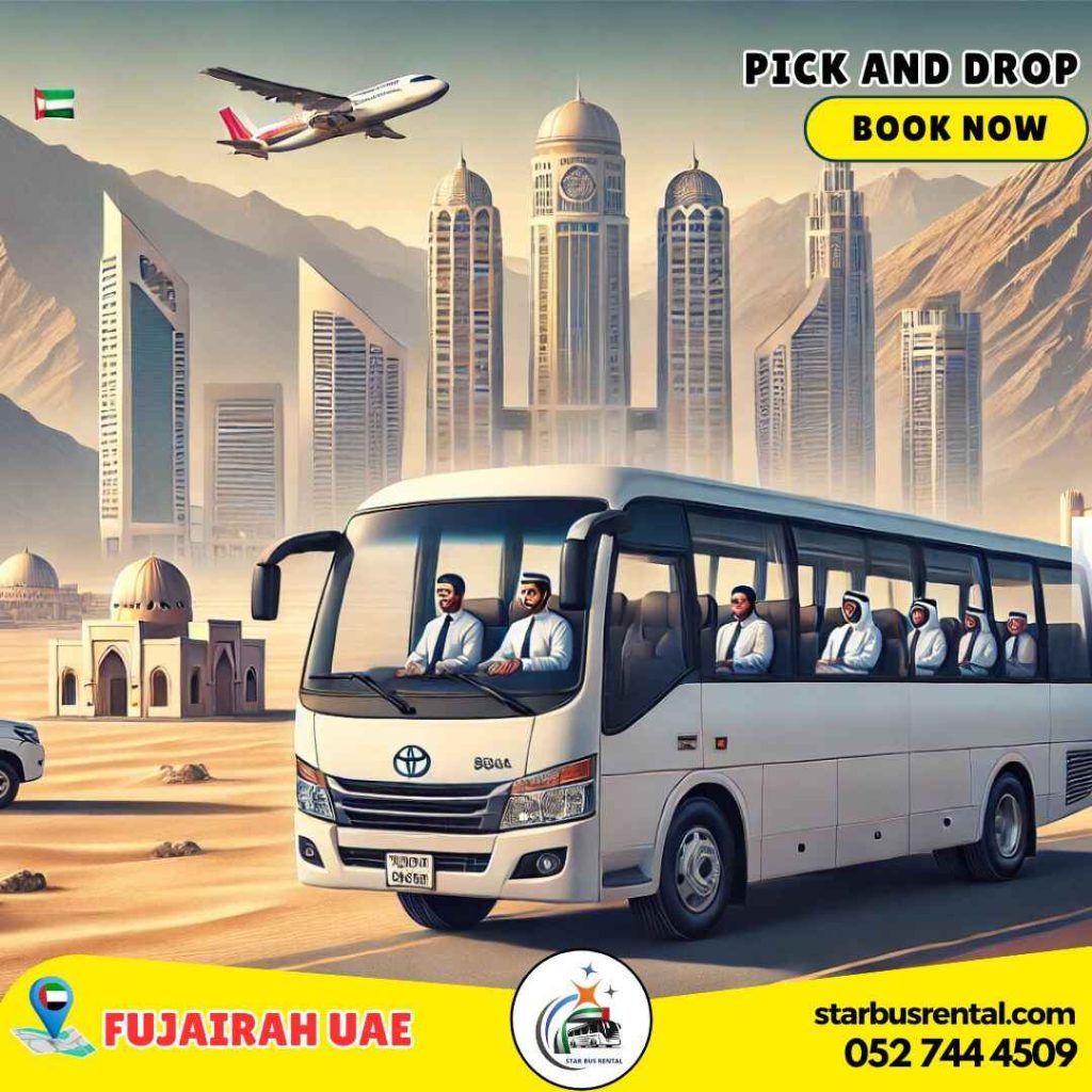 Monthly pick and drop service in Fujairah for staff and group transport.